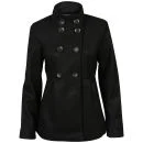 Brave Soul Women's Iark Funnel Neck Coat - Black - 8 - Noir Image 1