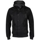 Brave Soul Men's Syndromewool Hooded Jacket - Black - M - Noir Image 1