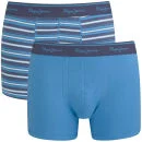 Pepe Jeans Men's Rowan 2 Pack Boxers - Windsor Blue/Turquoise - S - Bleu Image 1