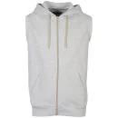 Brave Soul Men's Colombob Sleeveless Hooded Sweatshirt - Cream - S - Crème Image 1