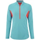 RonHill Women's Trail Long Sleeve Zip Running T-Shirt - Hawaii/Fire - UK 10 - Bleu Image 1