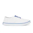 Tokyo Tigers Men's Mango Lace Up Plimsole Shoes - White - 6 - Blanc Image 1