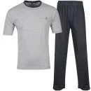 Pierre Cardin Men's Plain Loungewear - Grey - S - Grey Top/Dark Grey Pants Image 1