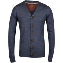 Brave Soul Men's Harmony Knitted Cardigan - Dark Blue - S - Dark Blue Image 1