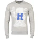 Beck & Hersey Men's Sneaker H Crew Neck Sweatshirt - Grey Marl - S - Gris Chiné Image 1