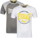Everlast Men's 2 Pack T shirts - Grey Marl / Charcoal Marl / White - S - Assorted Image 1