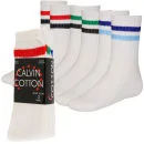 Calvin Men's Cotton 4 x 3-Pack Socks - 6-11 - Blanc Image 1