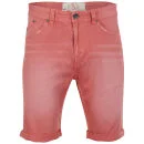 Brave Soul Men's Venice Denim Shorts - Coral - S - Corail Image 1