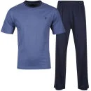 Pierre Cardin Men's Plain Loungewear - Navy - S - Navy Top/Stripped Pants Image 1