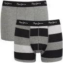 Pepe Jeans Men's Harley Gift Set 2 Pack Boxers - Black/Dark Grey - S - Noir/Gris Image 1