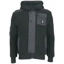 Crosshatch Men's Darksons Fur Lined Chunky Knit Cardigan - Grey - S - Gris Image 1