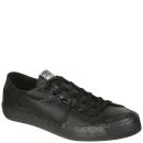 Umbro Men's Milton Low Leather Trainer - Black/Silver - 6 - Noir Image 1