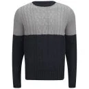 Soul Star Men's Pepper Sync Colour Block Knit Jumper - Navy - S - Bleu Image 1