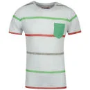 Osaka Men's Striped T-Shirt - Grey - S - Gris Image 1