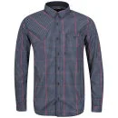 Boxfresh Men's Camdyn Long Sleeved Shirt - Navy Gingham - XS Image 1