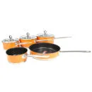 Morphy Richards Accents 5 Piece Pan Set - Orange Image 1