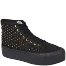 Vans Sk8-Hi Platform Studded Trainers - Black/True White - 3 - Black/True White Image 1
