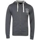 Ringspun Men's Baxter Zipped Sweat - Charcoal - S - Charbon Image 1