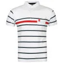 Soul Star Men's Bury Stripe Polo-Shirt - White - S - Blanc Image 1