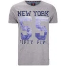 55 Soul Men's Utopia Photographic Number Print T-Shirt - Grey - S - Gris Image 1