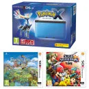 Nintendo 3DS XL Blue and Black Console - Includes Pokémon X, Super Smash Bros. & Fantasty Life Image 1
