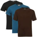 Fruit of the Loom/Jerzees Men's 3 Pack T-Shirts - Medium - Brown / Beige / Turquoise Image 1