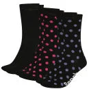 Bench Women's Spot & Plain 3-Pack Sock Gift Set - Black/Pink/Purple - UK 4-7 - Black/Pink/Purple Image 1