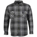 Brave Soul Men's Coburn Long Sleeved Check Shirt - Charcoal - S - Charbon Image 1