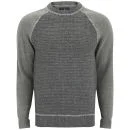Firetrap Men's Contrast Sleeve Raglan Sweatshirt - Mid Grey Marl - S - Gris Image 1