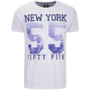 55 Soul Men's Utopia Photographic Number Print T-Shirt - White - S - Blanc Image 1