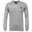 Bench Men's V-Neck Knit - Grey Marl - S - Gris Chiné Image 1