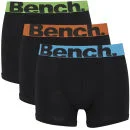 Bench Men's 3-Pack Large Logo Band Boxers - Black/Multi - S - Noir Image 1