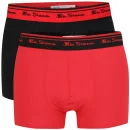 Ben Sherman Men's 2-Pack Boxer - Black/Red - S - Black/Red Image 1