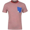 Urban Stone Men's Phippie Fine Stripe T-Shirt - Red - S - Rouge Image 1