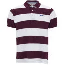Slazenger Men's Platt Striped Polo Shirt - Damson/White/Blue - S - Damson/White/Blue Image 1