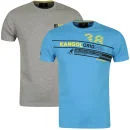 Kangol Men's Minister and Flip 2 Pack T-shirts - Turquoise/Grey - S - Turquoise/Grey Image 1