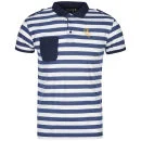 Soul Star Men's Nautical Polo-Shirt - Navy - S - Navy Image 1