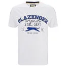 Slazenger Men's Waddle T-Shirt - White/Blue - S - Blanc/Bleu Image 1