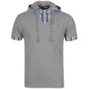 Brave Soul Men's Lutheran Short Sleeved Check Hooded Shirt - Grey/Blue - S - Gris/Bleu Image 1