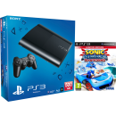 PS3: New Sony PlayStation 3 Slim Console (500 GB) - Black - Includes Sonic & All-Stars Racing Transformed Image 1