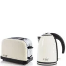 Russell Hobbs 1.7 Litre Jug Kettle - Cream and Classic 2 Slice Toaster - Cream Image 1