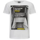 Bench Men's Call In Sick Print T-Shirt - White - S - Blanc Image 1