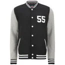 55 Soul Men's Manning Baseball Jacket - Black/Grey - S - Noir/Gris Image 1