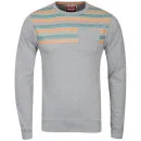 Osaka Men's Pattern Crew Neck Sweat - Grey Marl - S - Gris Chiné Image 1