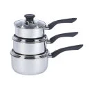 Russell Hobbs Fusion 3 Piece Stainless Steel Pan Set Image 1