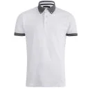 French Connection Men's Black Caravan Peached Plain Polo - White - S - Blanc Image 1