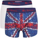 Ben Sherman Men's 2-Pack Union Jack Boxer - Multi/White - S - Multi/White Image 1
