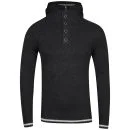 Brave Soul Men's Gavara Knitted Hooded Jumper - Charcoal - S - Charbon Image 1