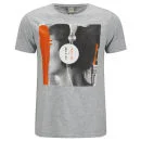 Bench Men's Printed Constant T-Shirt - Grey Marl - S - Gris Image 1
