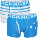 Duck and Cover Men's 2-Pack Boxers - White/Blue - S - Blanc/Bleu Image 1